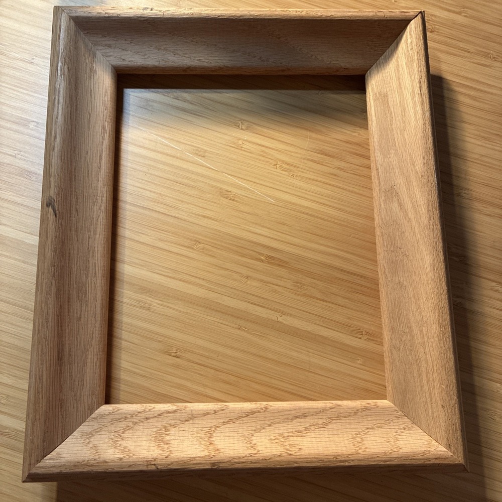 VTG Thick Natural Wood Oak Painting/Picture Frame 13 x 11 8 x10 opening No Glass
